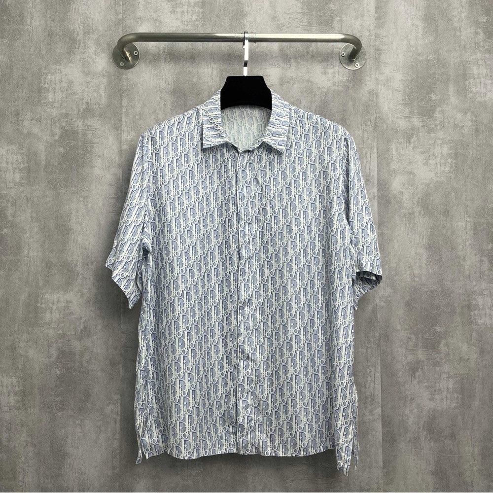 Authentic Dior Light Blue Monogram Shirt